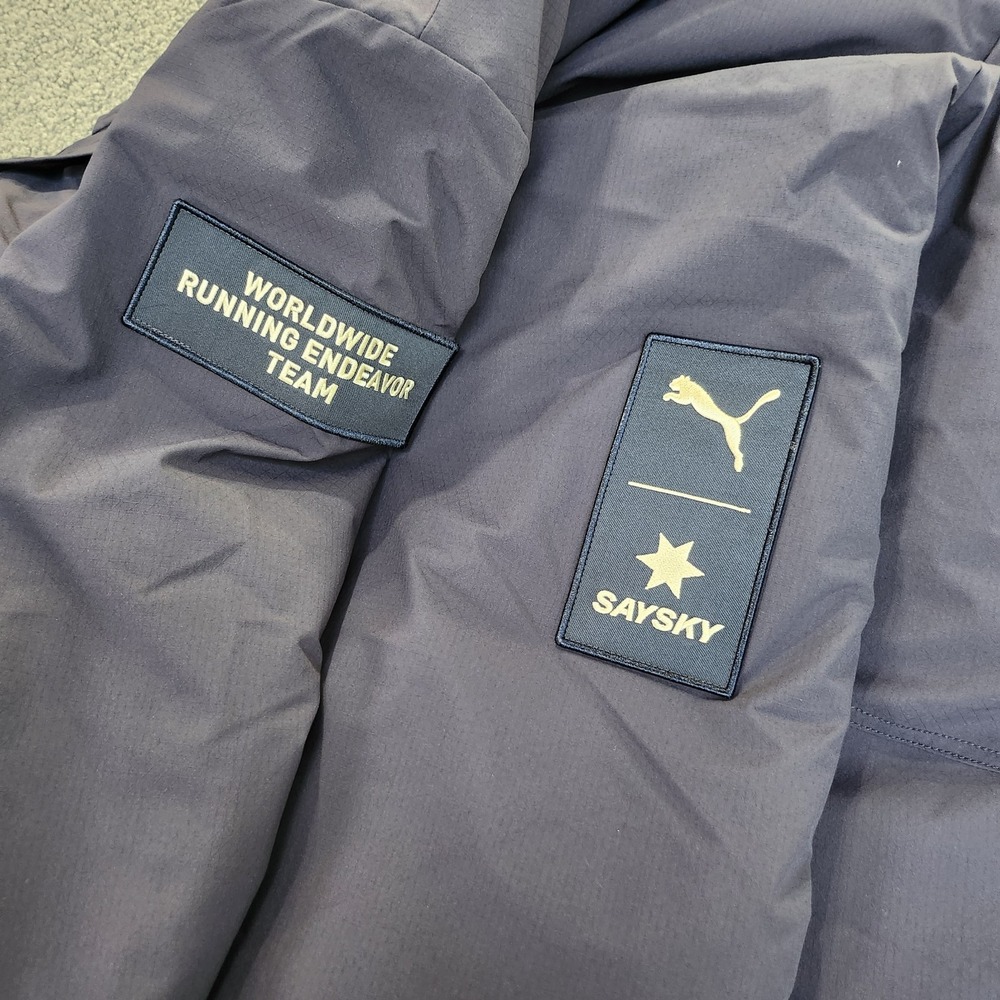 Mens Size L Puma x Saysky Endeavor Team Jacket Snap Inside Zip Navy 527836 16 - Picture 4 of 8